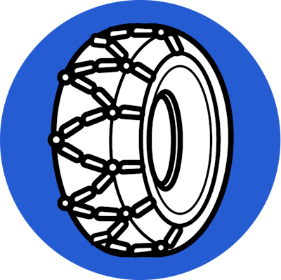 Tire chains illustration