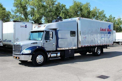 Tom and Tina Evans’ 2005 Freightliner M2 won Best of Show awards at the truck show at 2012 Expedite Expo.