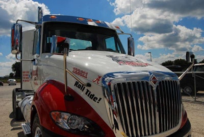 This 2014 International Prostar+ daycab with a 500-hp Cummins engine featuring SCR emissions technology was bought through Landmark Cookeville by the Robert W. Agee fuel-hauling fleet, part of an uptick in sales at the location Price reports as results following the addition of the Cummins power option by International in the past year. In addition to trucks, Landmark International offers Fontaine, Vanguard, Rogers and other trailers.