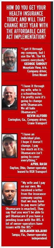 Drivers respond to Obamacare implementation