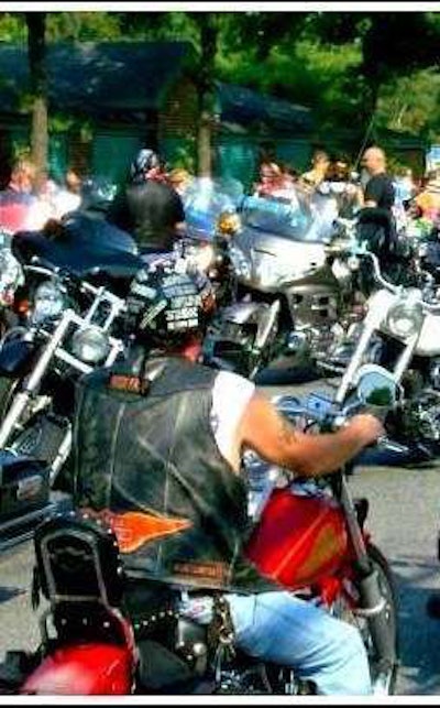 Lyndon Armory on his bike