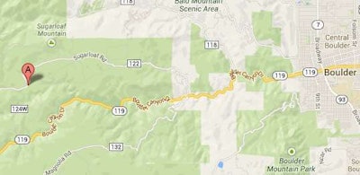 Christner’s route to Boulder took the treacherous Highway 119 alternate Sugarloaf Road.