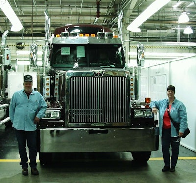 “I’ll just take California off my map.” – Owner-operator Bill Taylor, pictured with his wife, Robyn, and their 2007 Western Star