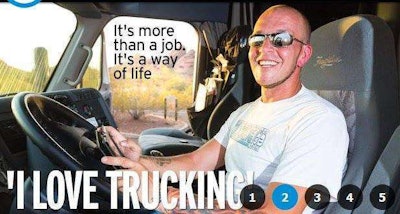 TRUCKERSTEVE is the social media handle of STEPHEN ADAMS (pictured), whom I wrote about in this “Trucker webmasters” feature from 2010 as well as in this brief blog post way back in 2009. You can find him today via his Youtube Channel and Twitter and Facebook profiles. See one of his recent videos below. “Truckers: Got Skill?”
