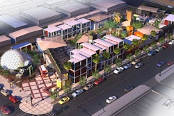 This artist’s rendition shows the container park opening soon in downtown Las Vegas.