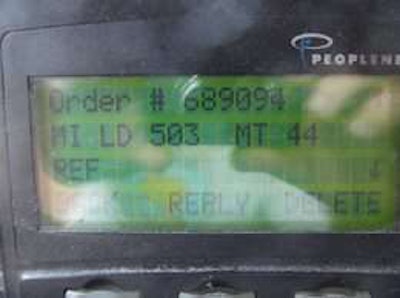 dispatch miles on PeopleNet display unit