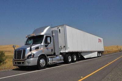 The natural gas-powered Cascadia driven in the test drive.