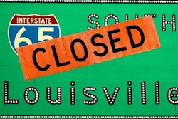 Indiana south split sign