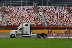 This JHE Productions rig hauled the concert stage to and from the Charlotte Motor Speedway for pre-race activities.