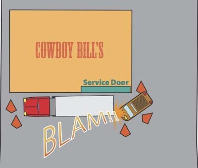 John Doe was waiting to be unloaded when a pickup roared around the corner of the restaurant and smashed into his trailer’s ICC bar. Was this a preventable accident?