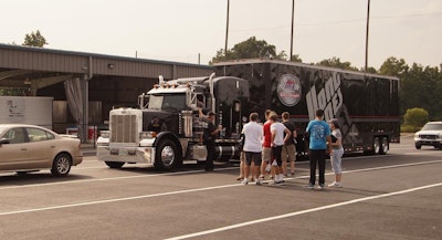 Todd Modderman's Peterbilt 379 in a B.R.A.K.E.S. demonstration