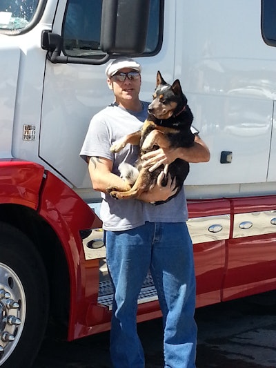 Owner-operator Bryan Spoon (pictured here with his ridealong partner, Diesel) after getting an early estimate of an unsubsidized $275/month premium for a Silver-level insurance plan via the Kaiser Family Foundation’s premium/subsidy estimating calculator, saw slightly higher rates on plans when he completed the application process via HealthCare.gov.