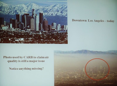 CARB used the decades-old lower picture of Los Angeles in presentations as recently as last week, said Joe Rajkovacz, illustrating the tactics the agency uses to influence public opinion.