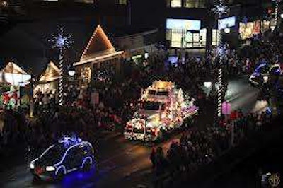 Christmas truck parade