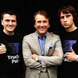 Trucker Path reps with Shark Tank biz start-up competition show actor Robert Herjavec.