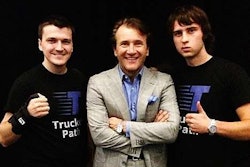 Trucker Path reps with Shark Tank biz start-up competition show actor Robert Herjavec.