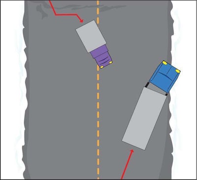 Truck driver John Doe swerved to the right and into a snow bank to avoid a dump truck who had dipped into his lane and was coming right at him. Could he have prevented the accident?