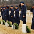 Junior ROTC salute fallen Civil war soldiers at Nashville National Cemetery