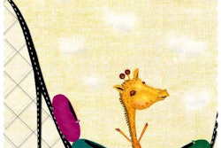 giraffe on a roller coaster