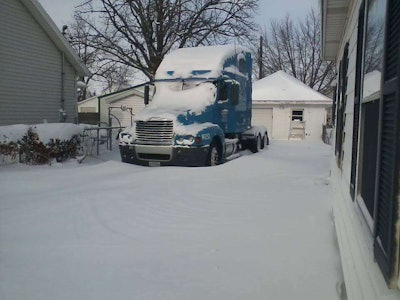 “Yep, staying home another day!” wrote Toby Heaton when he sent in this picture early in the morning from Mattoon, Ill. “Temp is -11.”