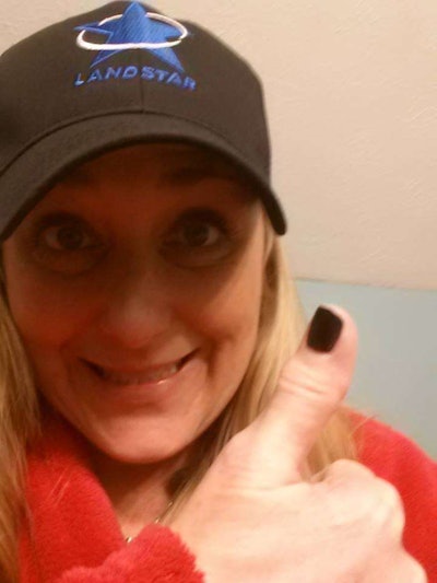 Wendy in Landstar hat