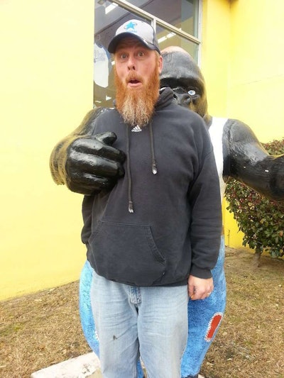 George Parker with Gorilla