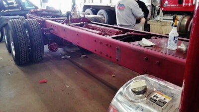 frame rail detail, Anthony Fischkelta's 2014 KW