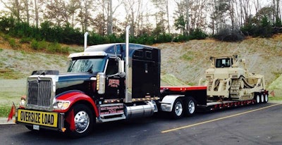 Tony Kretzer of Kretzer Trucking hauled this Cat D7 to Fort Stewart, Ga.