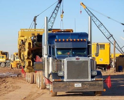 “Going the extra mile,” says Joe Tex Heavy Haul, with this customer’s oversize construction equipment.