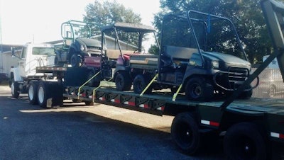 Another day at Sherriff’s office in Panama City, Fla.. Sent in by Steve Harbuck, these two loads, originating in parts east and west of Panama City, were delivered to search and rescue operations there.
