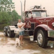 Tom Kraak and his 1952 Mack, as well as a two-month-old Jonathon Kraak.