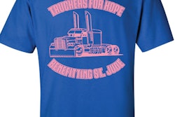 Chris Dowdy posted this t-shirt image to the Truckers for Hope Facebook page to show followers the logo design he was working on — and to stress that, though they’re still a work in progress, he’s got some thank-you gifts in mind for anyone who donates to the campaign of outreach to St. Jude’s Children’s hospital.