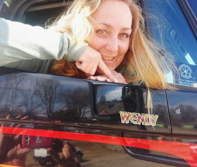 Wendy with her new vinyl