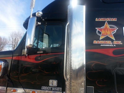 Find more photos of the 2004 Freightliner Coronado George and Wendy got running earlier this year in the gallery below. “Special thanks to our friends at the Graphics Company,” Wendy says.