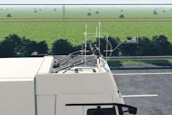 The prong-shaped pantograph wand relay system makes contact with the power lines and acts as a conduit for the electrical power flowing from the lines and directly to the vehicle’s electric motor.