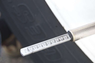 110 psi is the most commonly-accepted pressure for a steer axle with a 12,000-lb. rating. Drive and trailer tire pressures vary, with most drivers opting for about 85 psi.