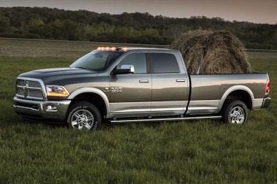 The owner-operator and company driver winners each receive a 2013 Ram 2500 similar to this model, sponsored by Chevron Delo and Cummins.