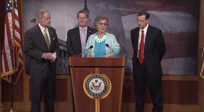 From left to right: Sen. Tom Carper, Sen. David Vitter, Sen. Barbara Boxer, Sen. John Barraso