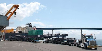 The STG offloaded from the sea at the Port of San Diego was the “heaviest shipment they have done in 10 years,” said Rabaino, referring to the port. The route from San Diego at press time was set to move north into Arizona, then travel all the way back down to go into Mexico. “Weight and height restrictions” dictated the route, said Rabaino. “There are limited roads it can travel on.” Some of the preparations involved building special roads and obtaining permits from Indian reservations, likewise the use of rail on some other portions of the load.