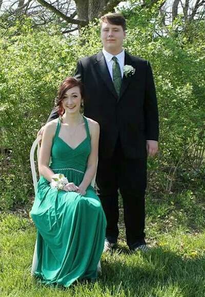 I’m never going to be forgiven, but here’s a super-secret photo of a kid who may or may not be named George and his beautiful date, Kelsey, right before prom.