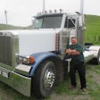 Loren Hutnick and his 1988 Peterbilt. The rig, after undergoing a rebuild, has been off the road for some time as Hutnick has taken work hauling for another company. Read more about the operator’s options under the Truck and Bus Rule come yearend via this link. Photo by Kevin Jones.