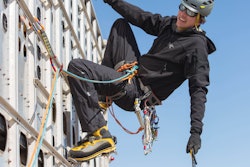 Matt Hopkins climbing his trailer