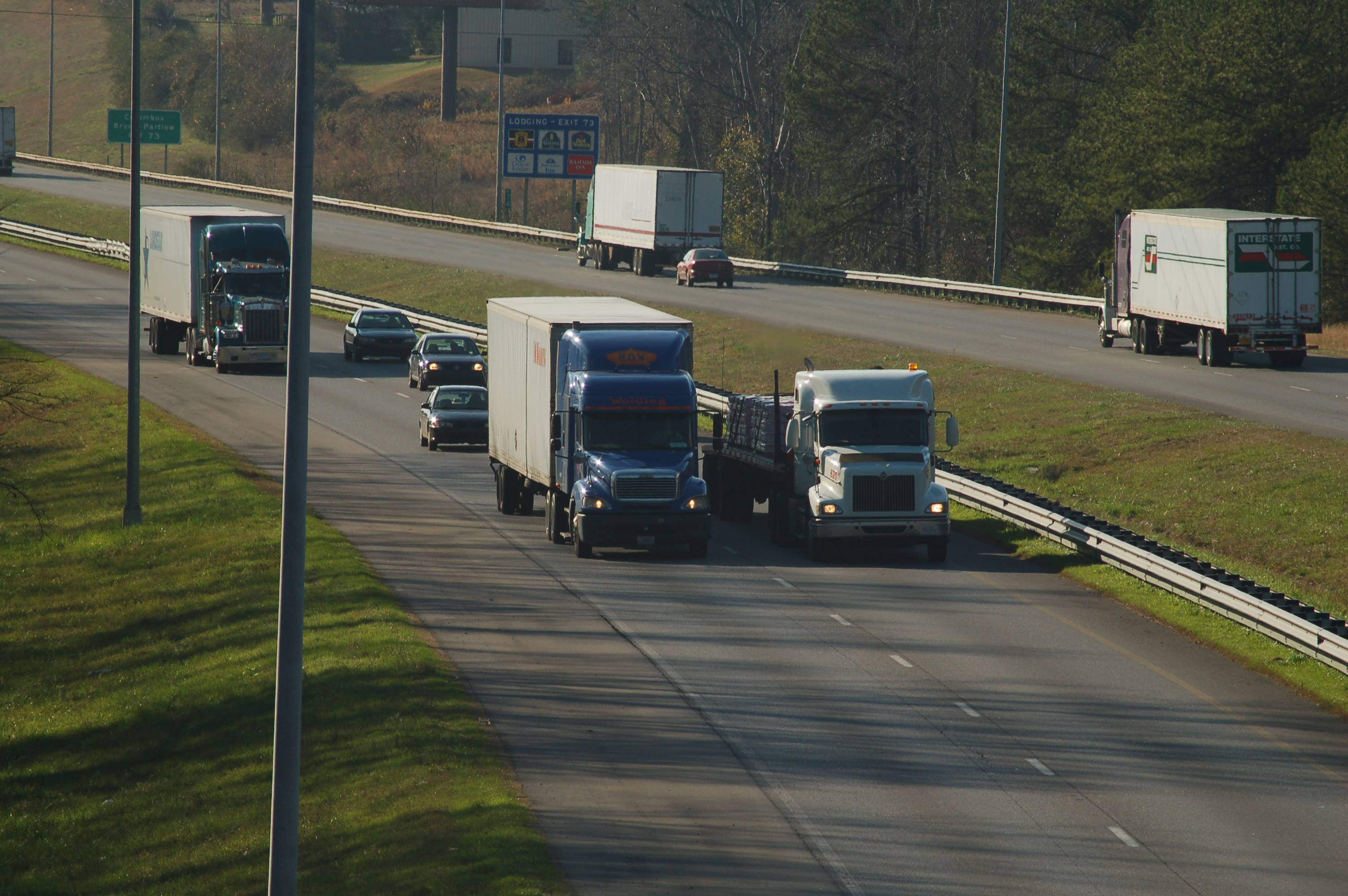 trucks on highway 3