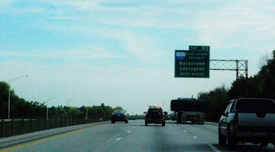 Oversize load on I-65 in Kentucky