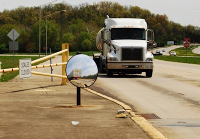 West Harrison, Indiana, weigh station in-bound