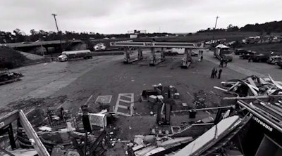 Loves truck stop in Choctaw OK tornado