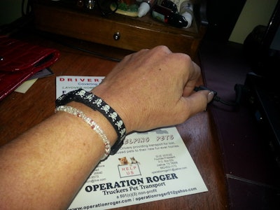 Keeping the number close, in case I need a ride home. (It’s still a neat bracelet.)