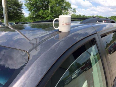 Three in 10 people admit to driving off with a drink or other object on top of their vehicle.