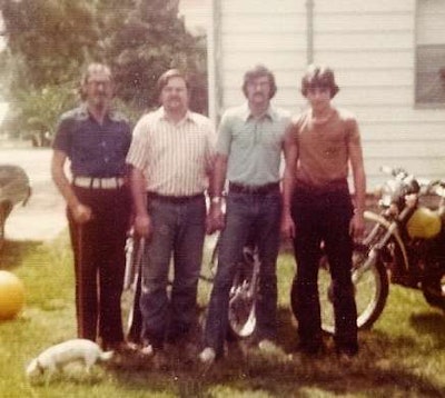 The Benton Men (my original father figures): Left to right, Perry Benton (Grandad), Rex Benton (Daddy), Bruce Benton (Uncle Bruce) and Philip Benton (Uncle Flip)