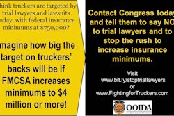 OOIDA’s “Fighting for Truckers” website includes this linked form facilitating drivers’ letters to their Congressional reps over the issue of a proposed insurance-minimum hike for carriers.